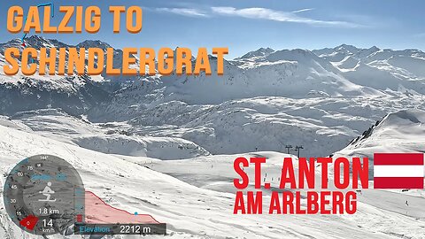 [4K] Skiing St. Anton am Arlberg, Galzig to Schindlergrat Pistes 58 63 76 78 79 80 85, GoPro HERO11