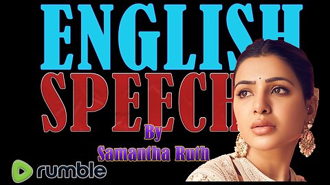 ENGLISH SPEECH | SAMANTHA RUTH PRABHU: You Can Do It (English Subtitles)