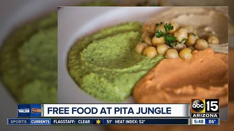 FREE food at Pita Jungle on Wednesday
