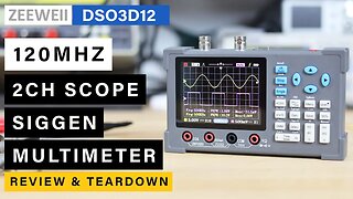 [BRAND NEW 2023] Zeeweii DSO3D12 ⭐ 2Ch 120Mhz Osciloscope + Multimeter + Function Generator