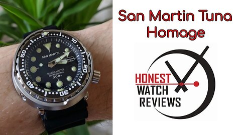 Seiko Tuna 🐟 Homage San Martin 300m Automatic Dive Watch NH36 Honest Watch Review #HWR