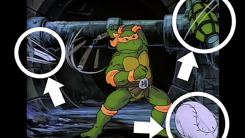 I Never Noticed This (TMNT 1987 Intro Michelangelo )