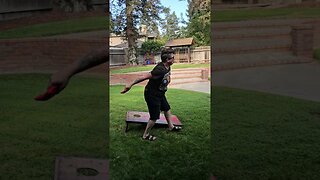 Playing Cornhole