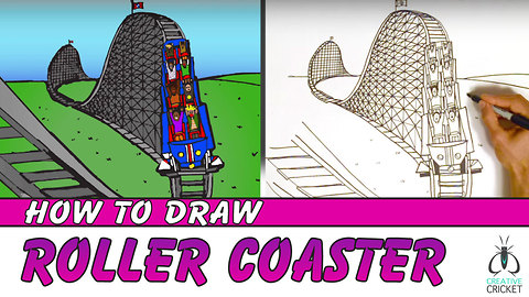How to Draw a Roller Coaster Step by Step