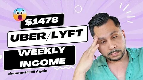$1478 uber/lyft weekly income | bad week for not following strategy