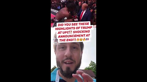 💥BQQQQQQQM💥DID YOU SEE THE HIGHLIGHTS OF TRUMP AT UFC - SHOCKING ANNOUNCEMENT AT THE END 🍿🐸🇺🇸