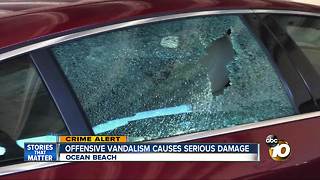 Offensive vandalism causes serious damage