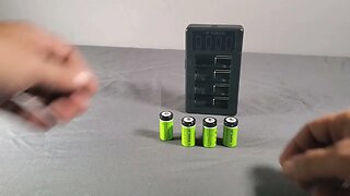 Rechargeable Batteries and LED Charger, 4 Pack Cr123a Lithium Batteries