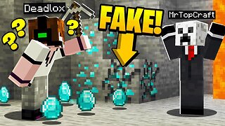 I Trolled Him With FAKE Diamonds In Minecraft