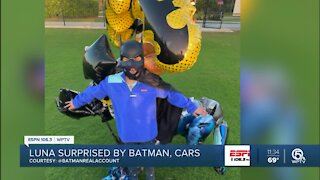 Batman pays kid battling cancer a visit