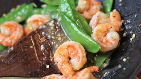 How to make shrimp with pea pods