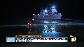 Captain of grounded boat, linked to deadly crash