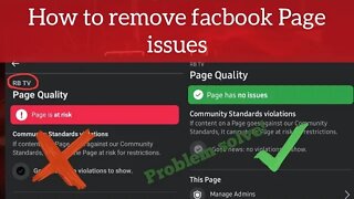 How to remove Facebook page vioiltion||RB TV #reel