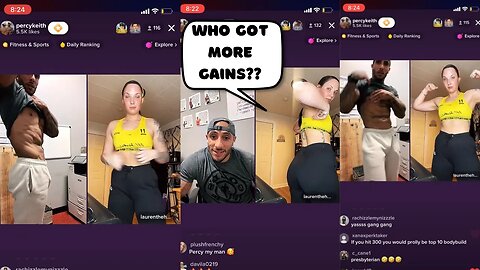 PERCY KEITH AND LAUREN HAVE A FLEX OFF?? + SHOWING OFF THEIR GAINS!!