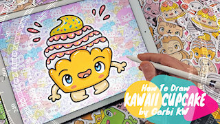 how to Draw Kawaii Cupcake by Garbi KW