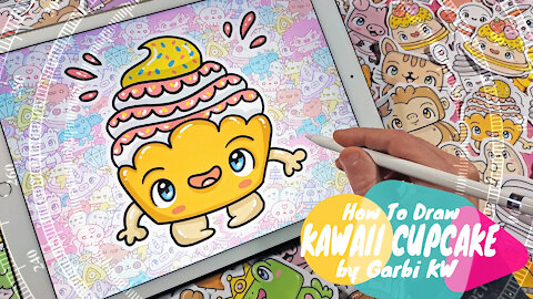 how to Draw Kawaii Cupcake by Garbi KW