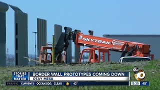 Border wall prototypes coming down
