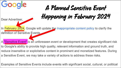 Google Knows The Script About A Planned Sensitive Event Happening in Feb 2024!