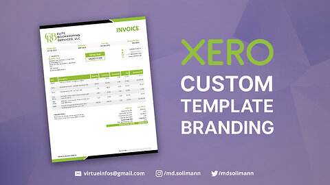 Xero custom invoice template | Xero custom template | Xero custom docx