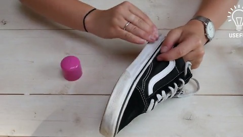 How to clean your shoes with nail polish remover