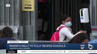Parents rally to fully reopen schools