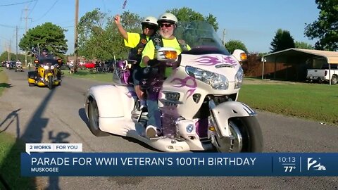 Parade for WWII veteran's 100th birthday