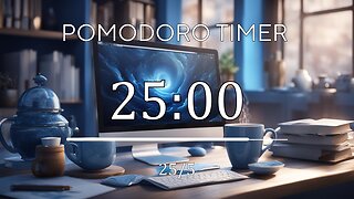 25/5 Pomodoro Timer • Lofi Music Helps To Focus On Studying • 5 x 25 min