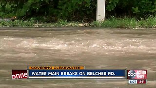 Water main break closes portions of Clearwater road