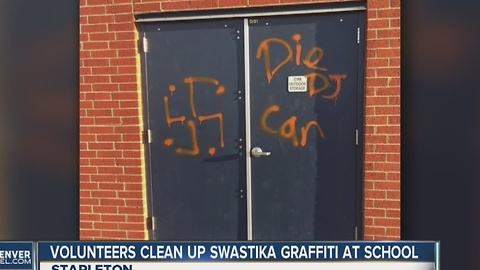 Denver elementary school defaced with swastika