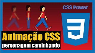 COMO FAZER ANIMAÇÃO USANDO CSS E HTML - PERSONAGEM CAMINHANDO