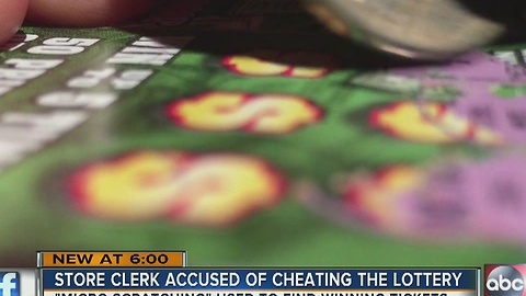 Store clerk accused of cheating the lottery