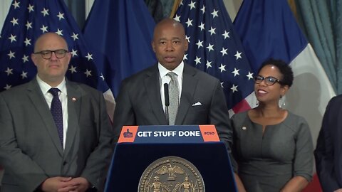 New York City Mayor Eric Adams Holds Public Hearing and Bill Signing Ceremony