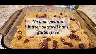 No bake peanut butter oatmeal bars gluten free #oatmeal #glutenfree