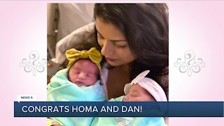 Homa Bash gives birth to twin girls