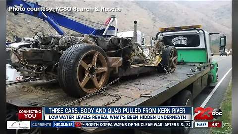 Three cars, body, quad bike found in Kern River