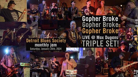 🎵 Gopher Broke 🐿️ Mike Shields🎤 Bob Henninger🥁 Joe Marocco🎷 Rocco🎺 Darrel Clotfelter🎸 Harry Bourlier