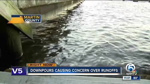 Downpours causing concern over runoffs