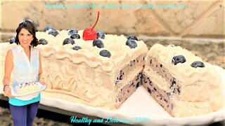 Easy Blueberry Cake With Pumpkin Spice Frosting