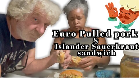 😋 Euro"pulled pork & "Islander" #sauerkraut sandwich must try scrummy 😋 personal #recipe