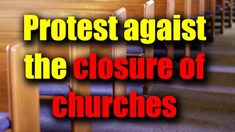 Pastors protesting against the closure of churches in South Africa