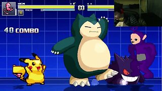 Pokemon Characters (Pikachu, Gengar, Snorlax, And Mew) VS Tinky-Winky In An Epic Battle In MUGEN