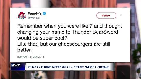 Burger King and Wendy's troll IHOb on social media after name change