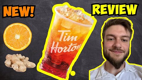 Tim Hortons GINGER BLOOD ORANGE NEW Sparkling Quenchers Review