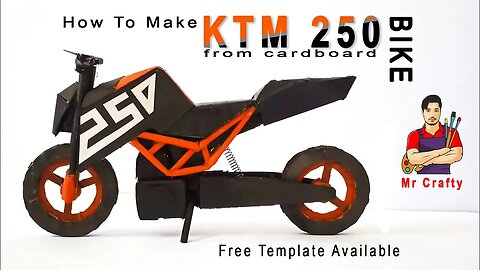 DIY KTM Duke 250 | How To Make A Bike With Paper And Cardboard | Mr Crafty