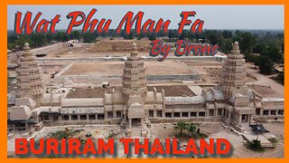 Wat Phu Man Fah By Drone - Angkor Wat Inspired Sihanakhon Temple Complex - Buriram Thailand 2024