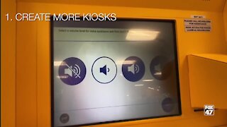 The first: Creating more self-service kiosks in grocery stores.