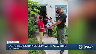 Deputies surprise boy with new bike