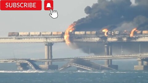Baza says she reported a fire and explosions in the railway section of the Crimean Bridge!