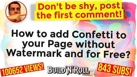 How to add Confetti to your Page without Watermark and for Free?