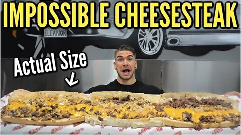 INSANE 48-INCH CHEESESTEAK CHALLENGE (4 FEET LONG) | Giant Philly Cheesesteak | American Food